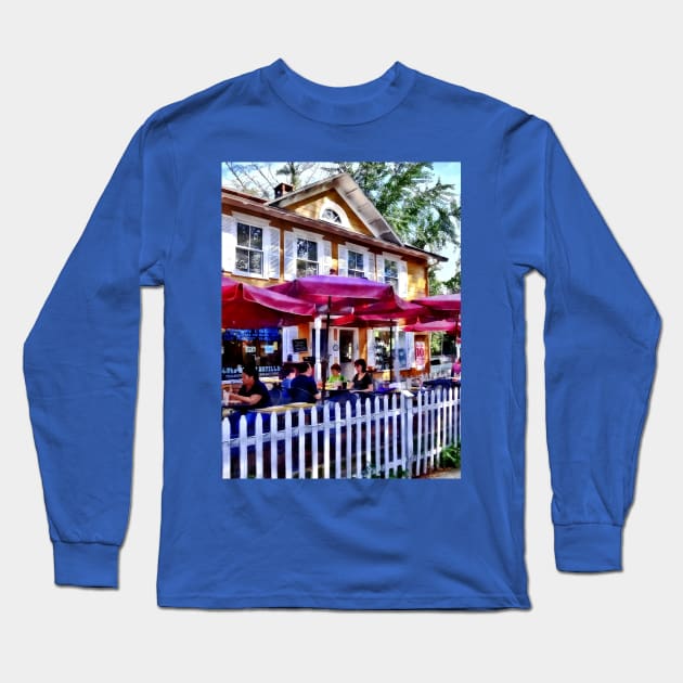 New Hope PA - Dining Al Fresco Long Sleeve T-Shirt by SusanSavad